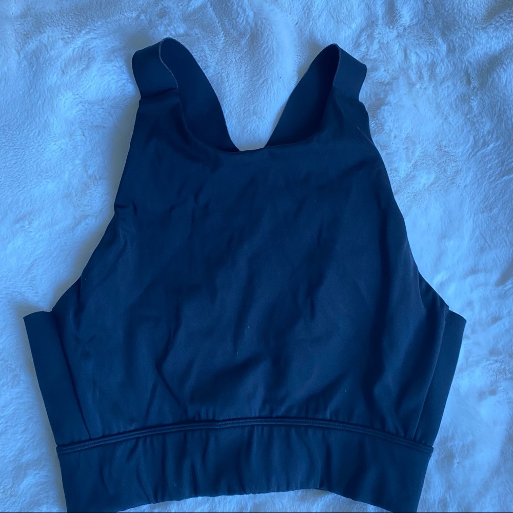 Black High Neck Sports Bra